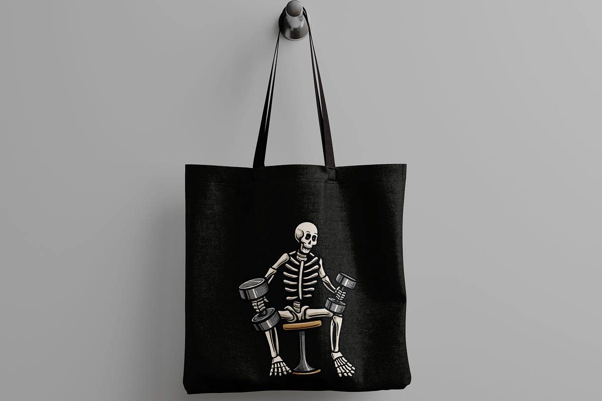 Skeleton Lifting Dumbbells, an Object Illustration by nomlimo.com (Photo 3 of 3)