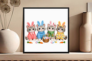 Crochet Easter Kittens png, an Illustration by DreamCafeArt (Thumbnail 3 of 6)