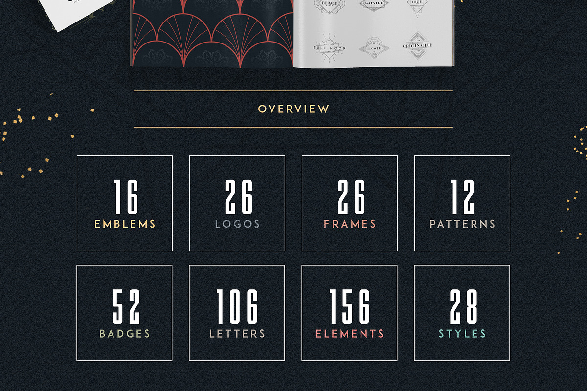 SALE! Art Deco Ultimate Collection, a Branding & Logo Template by VP Fonts (Photo 2 of 10)