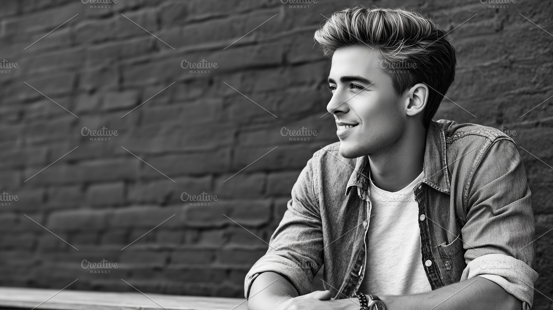 Black and white portrait of a man, a Person Photo by MistyDay