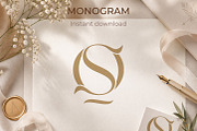 OS SO QS SQ Wedding Monogram Logo, a Branding & Logo Template by LogoAV (Thumbnail 4 of 6)