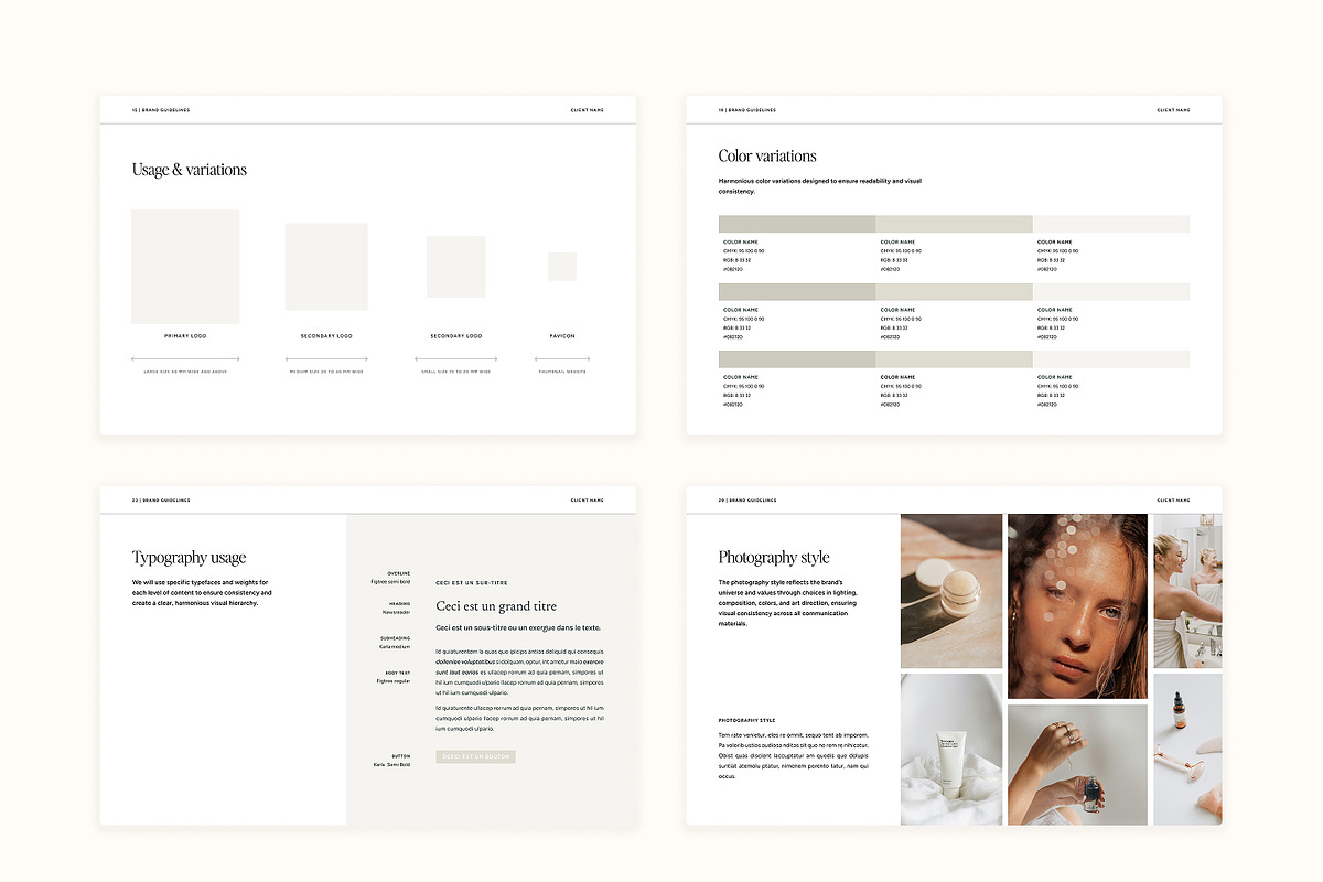 Brand Guidelines Template, a Branding & Logo Template by MargauxQuercy (Photo 5 of 9)
