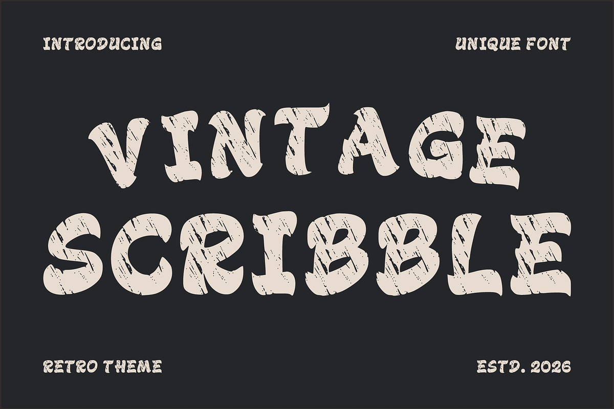 Vintage Scribble, a Slab Serif Font by Limited.studio (Photo 1 of 6)