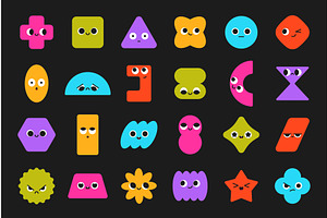 Bright simple shapes. Abstract, an Illustration by YummyBuum