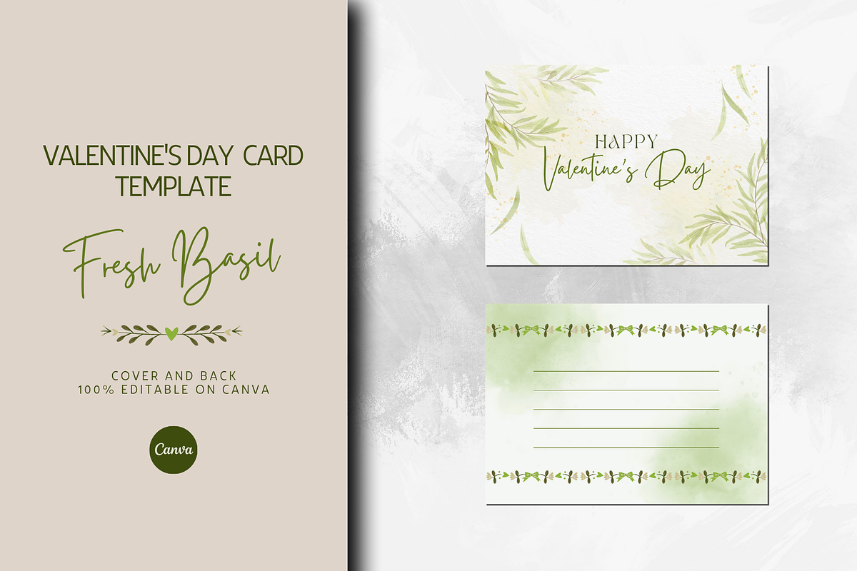 VALENTINE'S DAY CARD CANVA TEMPLATE, a Card Template by The Little Lily Studio (Photo 1 of 5)
