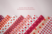 Watercolor Hearts Patterns, a Pattern Graphic by Tiger and Flower (Thumbnail 6 of 10)