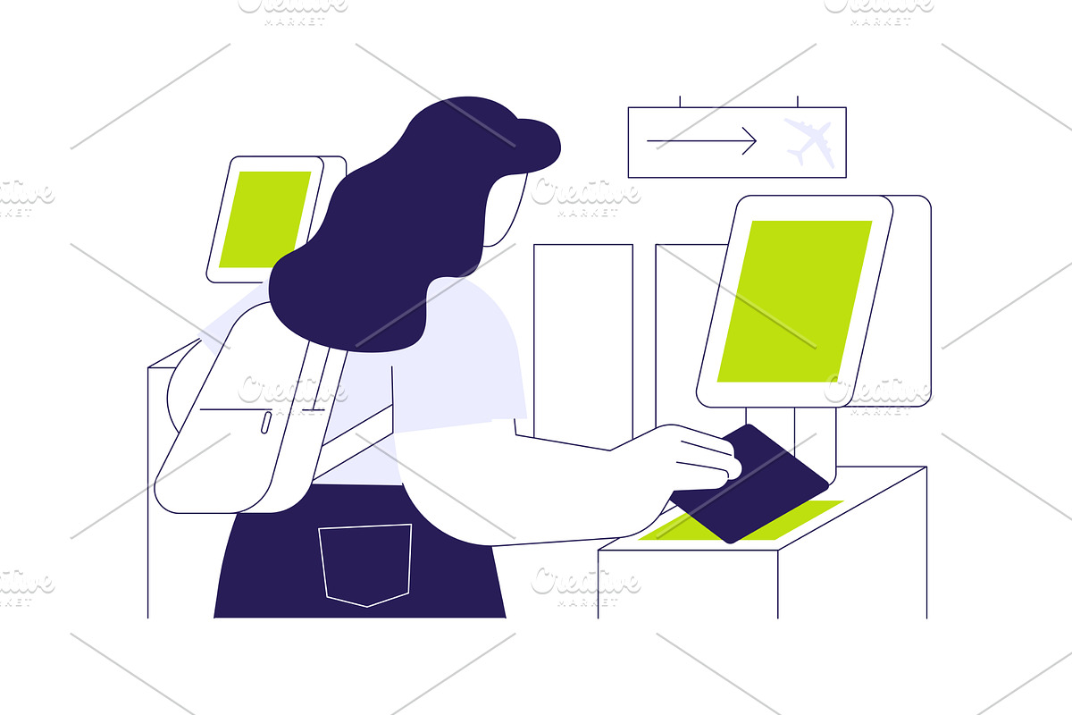 Automated border control abstract, a Transportation Illustration by Visual Generation
