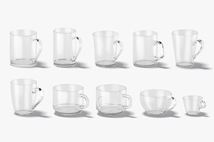 10 Glass Mug 3D Model