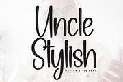 Uncle Stylish | Script Font, a Script Font by Scratchones (Thumbnail 1 of 8)