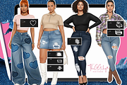 Procreate Denim Rips & Frayed Edges, a Brush Add-On by The GG Shop (Thumbnail 3 of 6)
