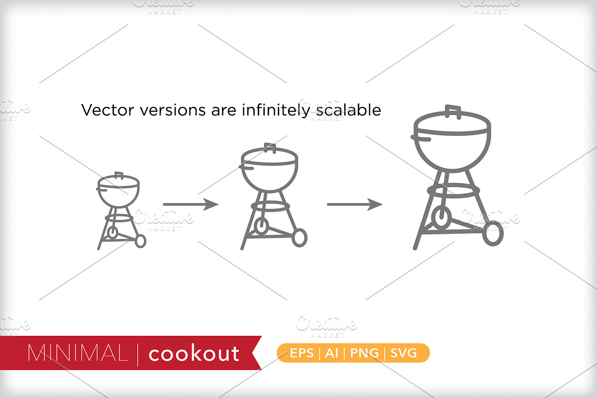 Minimal cookout icons, an Outline Icon by Picture Window (Photo 4 of 5)