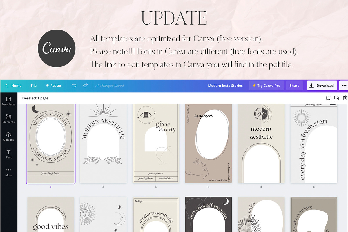 Aesthetic Instagram Template, a Social Media Template by Mio Buono (Photo 12 of 13)
