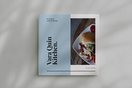 Square Cookbook/Recipe Book, a Brochure Template by Occy Design