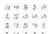 Bunny Drawing Icons, an Outline Icon by Prosymbols (Thumbnail 5 of 5)