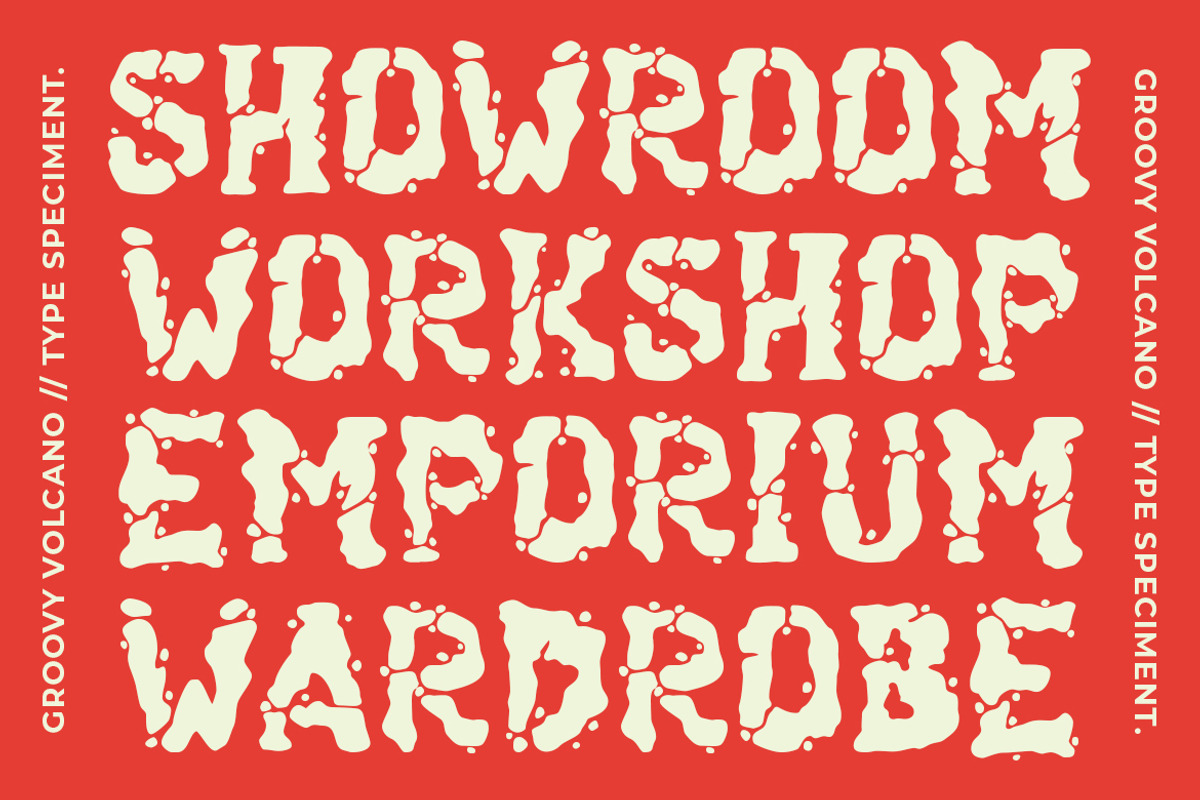 GF Volcano - Handdrawn Display Font, a Font by GroovyFontCo (Photo 5 of 7)