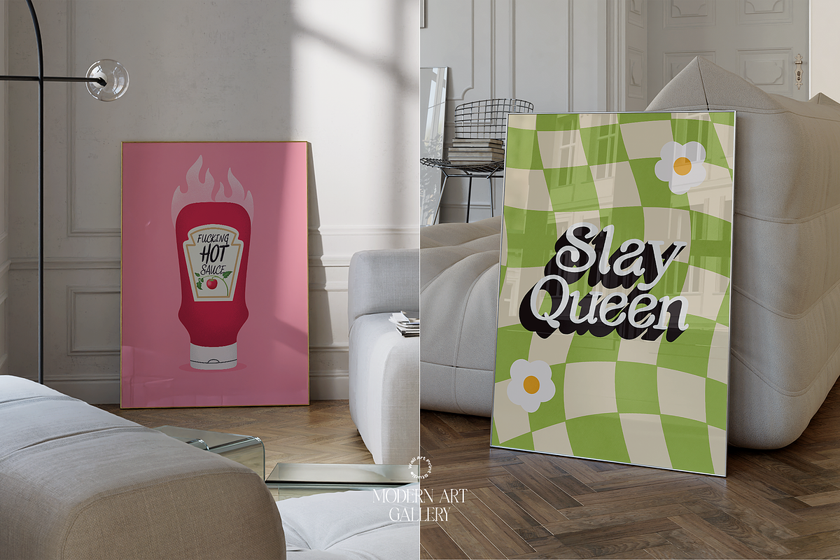 Modern Art Gallery 6, a Graphic by Wall Art Print Studio (Photo 8 of 18)