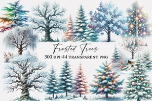 Frosted Trees  Clipart, an Illustration by Designworld
