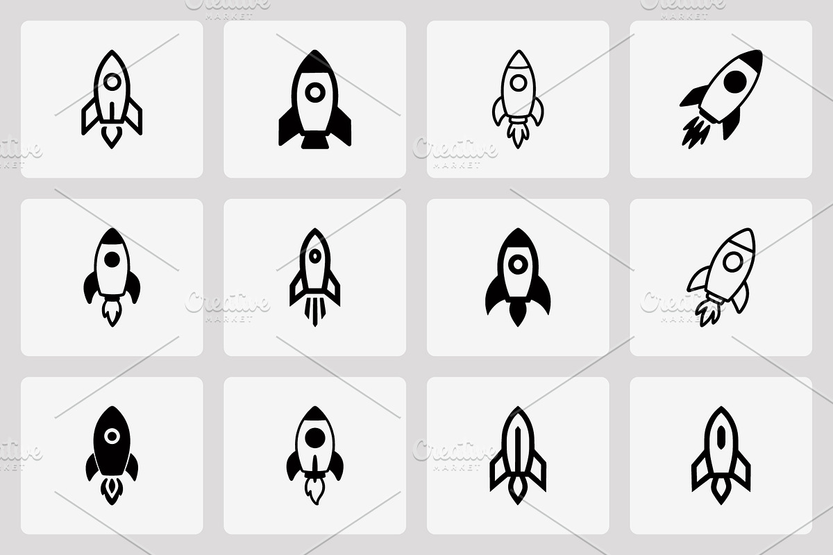 Rocket Minimal Line Art Vector Logo, a Branding & Logo Template by Vectorium Studio (Photo 2 of 2)
