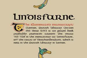 Lindisfarne Script font, a Script Font by kaer_shop