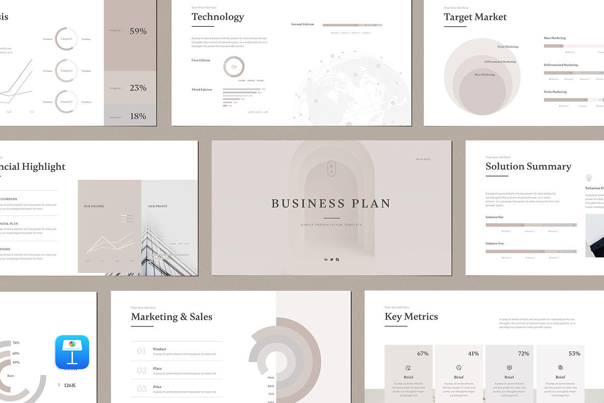 Business Plan Keynote Template, a Presentation Template by SlideCo (Photo 1 of 16)