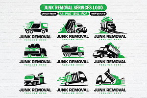 Junk Removal logo bundle, a Branding & Logo Template by Guavanaboy