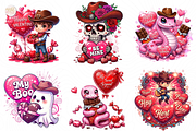 Howdy Valentine PNG Clipart Mini, an Object Illustration by KennedyStudio (Thumbnail 3 of 5)