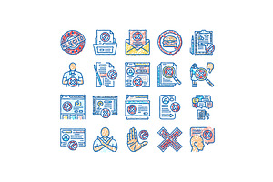 reject man stop stamp cancel icons, an Object Illustration by pikepicture