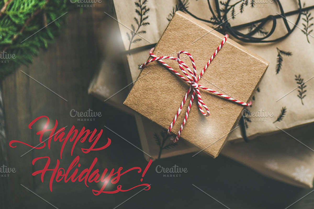 6 Christmas cards and lettering, a Card Template by Quetzal Art (Photo 6 of 8)