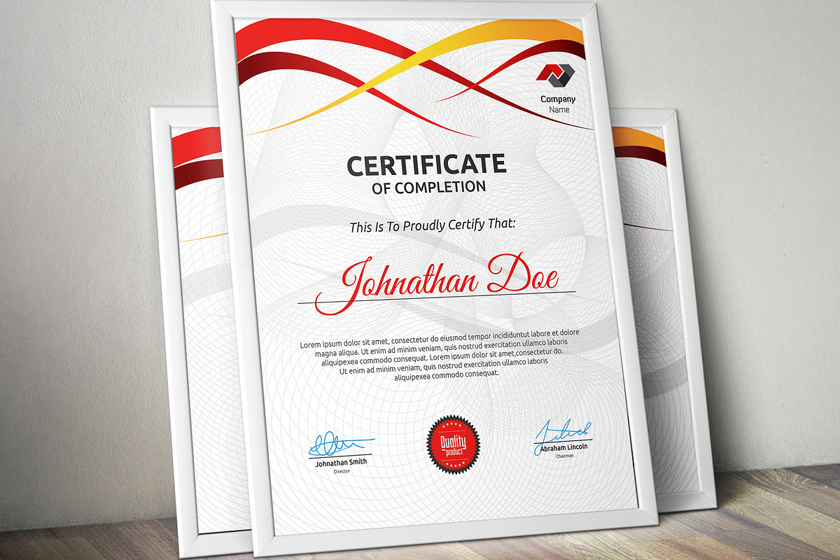 Certificate Word | PSD | AI, a Stationery Template by Curve Design (Photo 2 of 3)