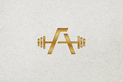 Letter A Fitness Barbell Logo, a Branding & Logo Template by Luxury Logos (Thumbnail 4 of 4)