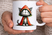 Summer Cat Enjoy Watermelon Clipart, a Seasonal Illustration by Canvas Craft (Thumbnail 5 of 7)