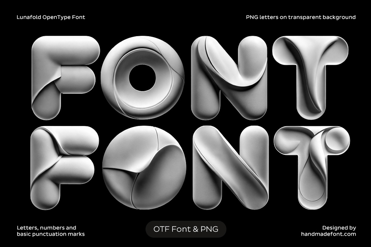 Lunafold Font, a Sans Serif Font by Handmadefont (Photo 1 of 14)
