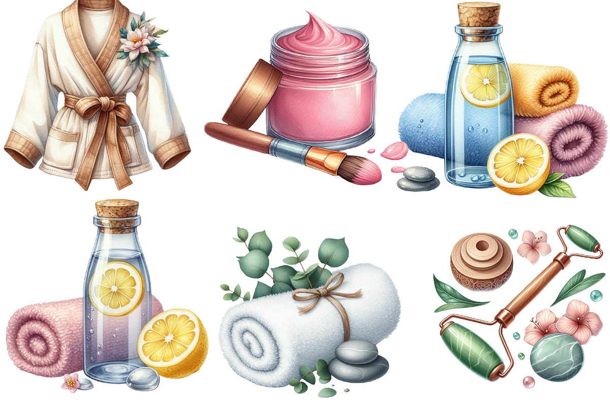 Beauty Spa Clipart, an Illustration by DreamArtGraphic (Photo 4 of 5)