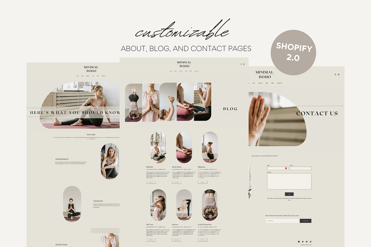 Boho Shopify Theme | Minimal Boho, a Templates & Theme by Easy Website Themes (Photo 3 of 8)