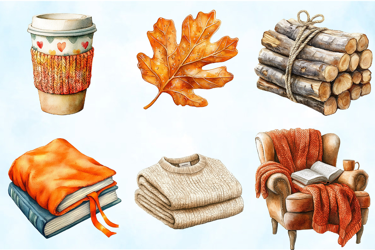 Sweater Weather Elements Clipart, an Illustration by Craft Nest (Photo 5 of 9)