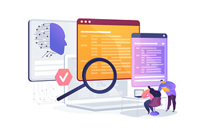 AI Automated Code Review abstract, an Illustration by Visual Generation