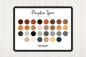 Pumpkin Spice Procreate Palette, a Palette Add-On by Cate Shaner
