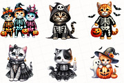 Halloween Skeleton Cat Clipart, an Illustration by OK Design (Thumbnail 4 of 5)