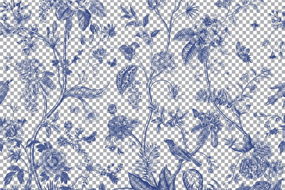 BLOOM. Chinoiserie inspired. B&W, a Decorative Illustration by olga.korneeva (Photo 11 of 11)