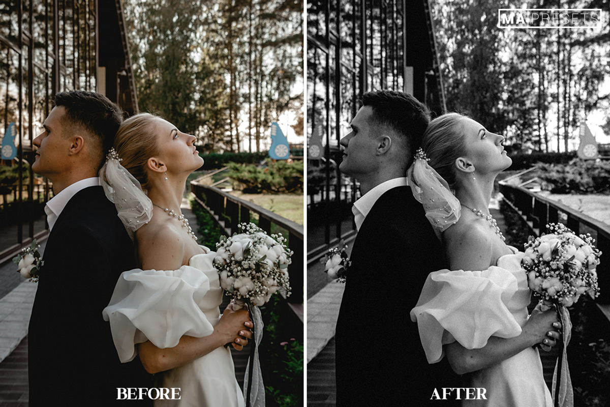 10 B&W Wedding Lightroom Presets, a Preset Add-On by MaPresets (Photo 10 of 18)