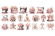 Vintage Sewing Clipart, an Object Illustration by Digital Xpress (Thumbnail 2 of 3)