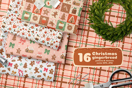 Christmas gingerbread patterns