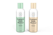 Two Cosmetic Bottle Mockup Template, a Product Mockup by graphypix (Thumbnail 1 of 4)