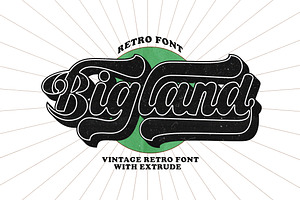 Vintage Retro Font - Bigland