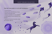 Sweet Dreams Clipart & Patterns, a Decorative Illustration by StudioLapis (Thumbnail 2 of 6)