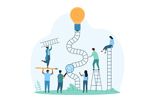 Easy paths goal design, a Person Illustration by Flashvector