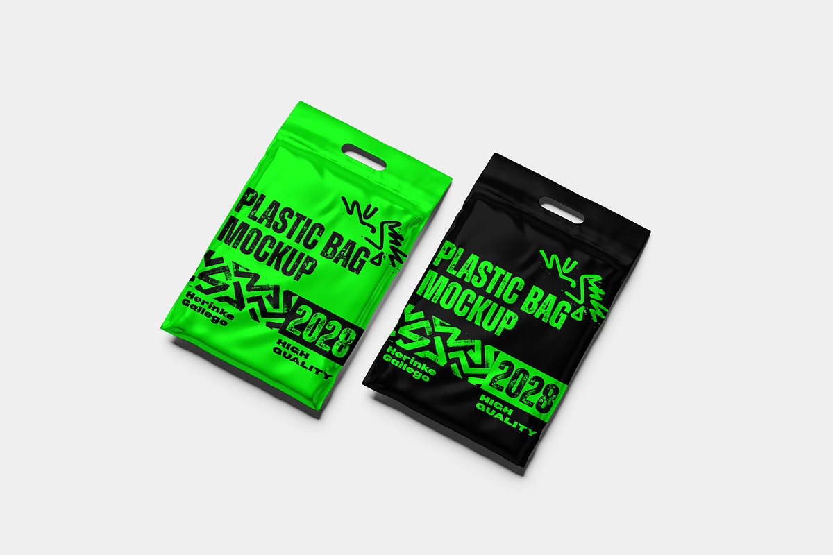 plastic bag mockup, a Merchandise Mockup by AnasStudio (Photo 4 of 10)