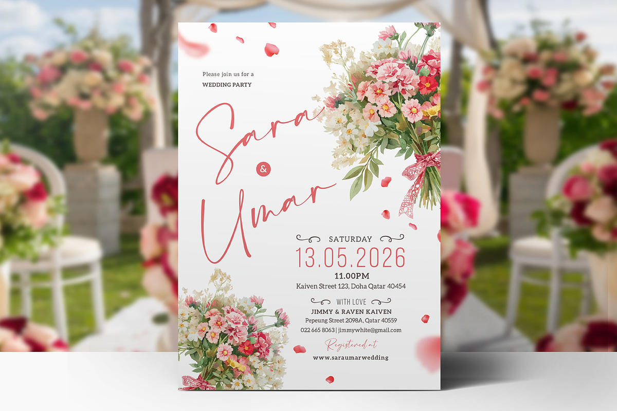 Flowers Invitation, an Invitation Template by Aarley Kaiven (Photo 4 of 4)
