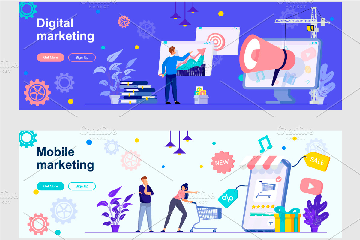 Flat Web Banners Template Kit, a Templates & Theme by alexdndz (Photo 12 of 26)