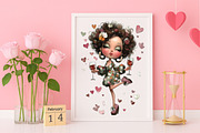 Whimsical Cute Girl Clipart Bundle, an Illustration by Canvas Craft (Thumbnail 4 of 6)
